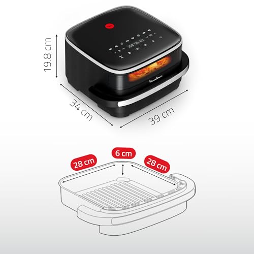 Moulinex Easy Fry XL Surface & Pizza 4L, Air fryer, Très grande surface de cuisson, Compact, Fenêtre de visualisation, Noir, AL4018F0 – Image 3