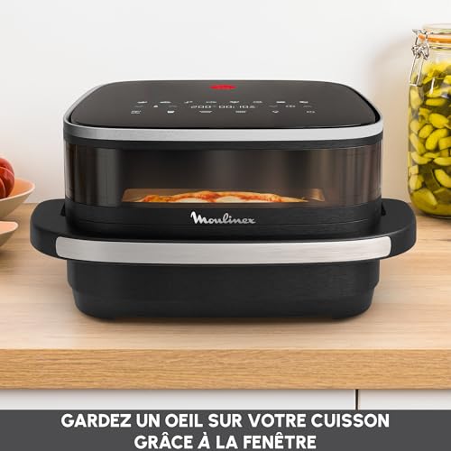 Moulinex Easy Fry XL Surface & Pizza 4L, Air fryer, Très grande surface de cuisson, Compact, Fenêtre de visualisation, Noir, AL4018F0 – Image 7