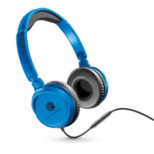 Music Sound,Casque Fil Basic,Casque Supra-auriculaire Bandeau Repliable avec Câble Anti-nœuds 1,2 m et Micro intégré - Connecteur Jack 3.5 mm - Couleur Blue MUSICSOUNDFULLCB