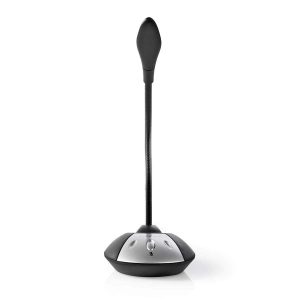 NEDIS Microphone avec câble USB N Noir/Gris