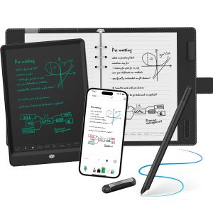 NEWYES Syncpen 3.0 Set - Stylo Numérique & Bloc-Notes Numérique & Tablette Note Manuscrite, Transfert Bluetooth & OCR pour Notes de Cours et Comptes Rendus