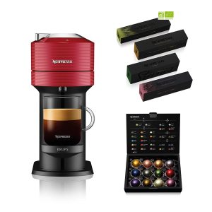 Nespresso Krups Machine à café capsule, Cafetière expresso, 4 tailles de tasses possibles, Espresso à Gran Lungo, 3 tailles de capsules, Design élégant, Vertuo Next YY4299FD