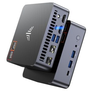 NiPoGi AM21 Mini PC ΑΜD Ryzen 7 8745HS(8C/16T, Max 4,9 GHz),32Go DDR5 5600MHz(2 * 16 Go)+ 1To NVMe SSD(Max 4 to),4K Quad Affichage(HDMI 2.1/DP 1.4/USB4) WiFi 6,BT 5.2,Double LAN,Ordinateur de Bureau
