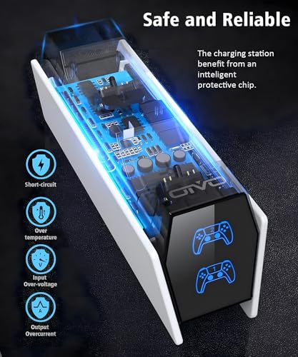 OIVO Chargeur Manette PS5, 2H Rapide Chargeur ps5 avec 2 Types de Câble pour Manette PS5, Station de Chargement Compatible avec Manettes DualSense PlayStation 5 – Image 7