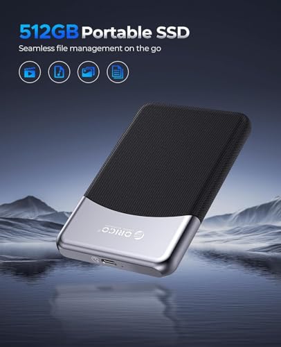 ORICO SSD Externe 512Go avec Câble USB C 2 en 1, Disque Dur Externe SSD USB 3.2 Gen 1 Jusqu'à 460 Mo/s, SSD Portable pour Smartphone USB-C, PC, Tablette, Ordinateur Portable - M25PRO – Image 3