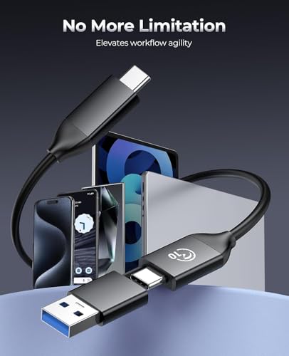 ORICO SSD Externe 512Go avec Câble USB C 2 en 1, Disque Dur Externe SSD USB 3.2 Gen 1 Jusqu'à 460 Mo/s, SSD Portable pour Smartphone USB-C, PC, Tablette, Ordinateur Portable - M25PRO – Image 5