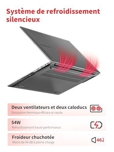 Ordinateur Portable 16 Pouces, Ryzen7 8745HS Ultrabook, 2560 x 1600 QHD,rétroéclairé,Radeon 780M, 16 Go de RAM DDR5 5600 MHz,SSD PCIe 512 Go,Les Jeux/Les étudiants/la Maison/Les Affaires【U6B】 – Image 8