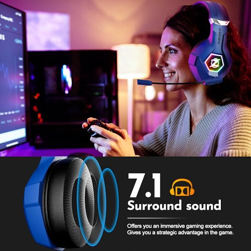 Ozeino Casque Gaming, Casque Gamer sans Fil avec Micro, Latence Inférieure à 25ms, Clé USB et Type C à Double Extrémité Casque Gaming sans Fil, Casque Gamer Compatible avec PC, Ps5, Ps4, Switch – Image 3