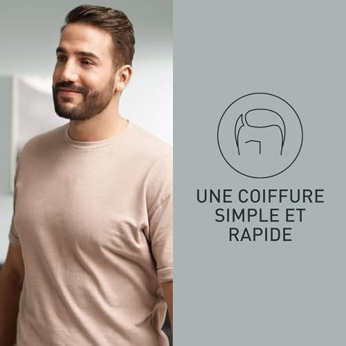 Panasonic ER-SC60-S803 Tondeuse à Cheveux pour Hommes, Portable Sans Fil et Étanche, Lames Supérieures, 20 Longueurs Réglables, 2 Accessoires, Avec ou Sans Fil, Socle de Chargement, Argenté – Image 3