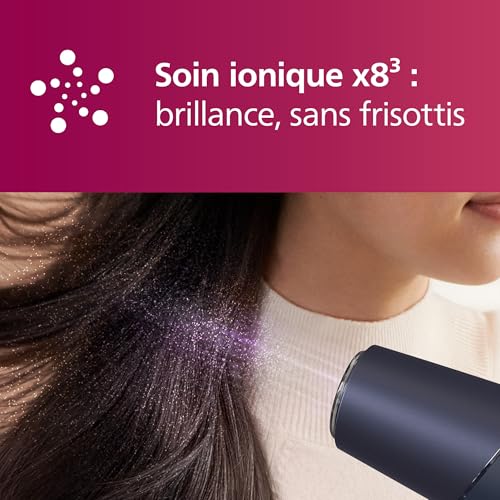 Philips 5000 Series - sèche-cheveux, technologie ThermoShield, ionique, 2 300 W, bleu métallique, avec concentrateur de 9 mm et 11 mm, diffuseur de volume, BHD510/20 – Image 6