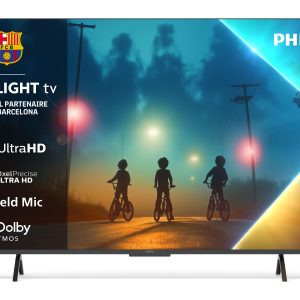 Philips Ambilight 55PUS8200 4K LED Smart TV - Écran 55 Pouces avec Plateforme Pixel Precise Ultra HD, Titan OS et Son Dolby Atmos, Compatible Alexa et Assistant Vocal Google