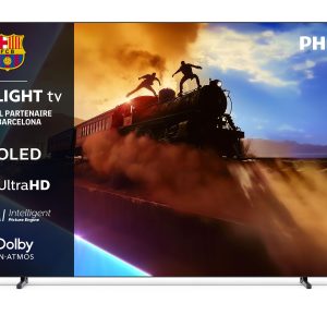 Philips Ambilight 65OLED760 4K OLED Smart TV - Écran 65 Pouces avec P5 AI Perfect Picture Engine Ultra HD, Titan OS, Dolby Vision et Atmos Sound - Compatible Alexa et Assistant Vocal Google