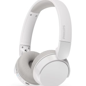 Philips TAH3209WH Casque sans Fil Supra-aural Bluetooth léger, Isolation phonique Passive, 25 Heures d’autonomie, Son Naturel, appels clairs, Basses dynamiques, Recharge en 2 Heures Via USB-C - Blanc