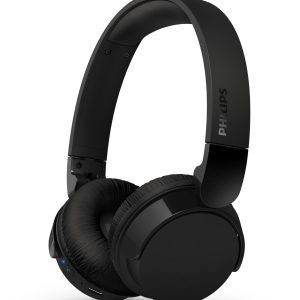 Philips TAH4209BK Casque sans Fil Supra-aural Bluetooth léger, Isolation phonique Passive, 55 Heures d’autonomie, Son Naturel, appels clairs, Basses dynamiques, Recharge en 2 Heures Via USB-C - Noir