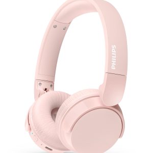 Philips TAH4209PK Casque sans Fil Supra-aural Bluetooth léger, Isolation phonique Passive, 55 Heures d’autonomie, Son Naturel, appels clairs, Basses dynamiques, Recharge en 2 Heures Via USB-C - Rose