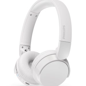 Philips TAH4209WH Casque sans Fil Supra-aural Bluetooth léger, Isolation phonique Passive, 55 Heures d’autonomie, Son Naturel, appels clairs, Basses dynamiques, Recharge en 2 Heures Via USB-C - Blanc