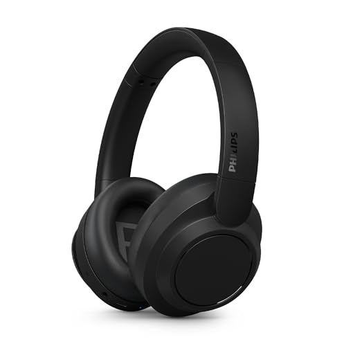 Philips TAH6509BK/00 Casque sans Fil Bluetooth Supra-auriculaire à réduction de Bruit - Excellente qualité d'appel, Compatible avec Les Assistants vocaux et jusqu'à 70 Heures d'autonomie - Noir – Image 2