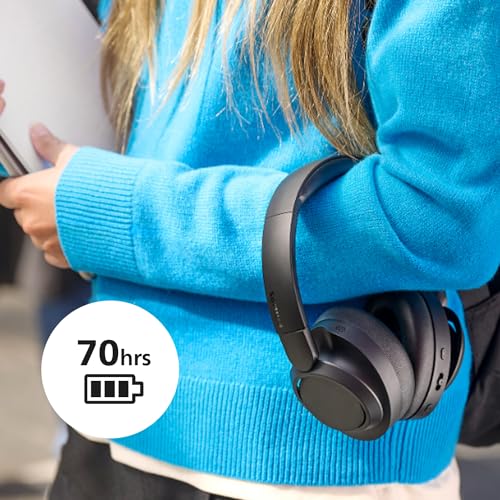 Philips TAH6509BK/00 Casque sans Fil Bluetooth Supra-auriculaire à réduction de Bruit - Excellente qualité d'appel, Compatible avec Les Assistants vocaux et jusqu'à 70 Heures d'autonomie - Noir – Image 5