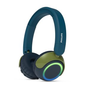 Philips TAK4200CT Casque Pliable Supra-auriculaire pour Enfants de la série 4200 - Volume limité, Partage Audio, câble 3,5 mm et USB-C Inclus - Cristal Sarcelle