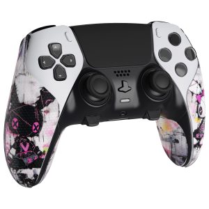 PlayVital Protection pour ps5 Edge Grip Manette Sticker,Autocollant Skin pour ps5 Edge Controller Accessoires,Antidérapante Souple PU-Lapin Punk Mignon