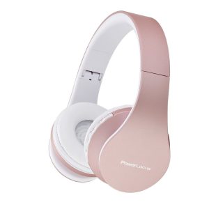 PowerLocus Casque Bluetooth Supra-auriculaire, Pliable, Casque stéréo Hi-FI avec Basses Profondes, Micro SD/TF, Radio FM et Mode Filaire, Microphones intégrés, Cache-Oreilles Doux pour téléphone/PC