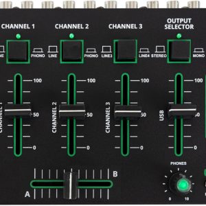 Pronomic DX-50 USB MKII Mixeur DJ 4 Canaux avec Bluetooth