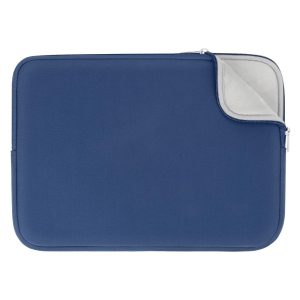 RAINYEAR 14 Pouces House pour Ordinateur Portable Doublure Souple tui de Transport rembourré Compatible avec 15 Pouces Macbook Air M2 M3 M4, 14 Pouces Notebook Ultrabook Chromebook(Bleu Marin)