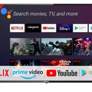 RCA RS50U2 Android Television 50 Pouces (127 cm) 4K avec Dolby, HDR, Google Assistant, Chromecast, Netflix, Prime Video, Disney+, Google Play Store, Bluetooth, WiFi, Triple Tuner