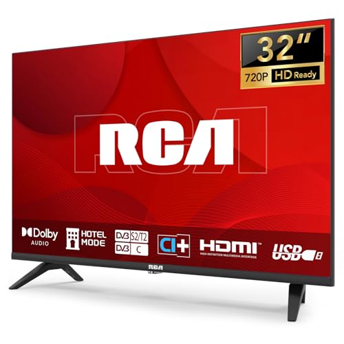 RCA TV 32 Pouces (80 cm) sans Bord LED HD Téléviseurs avec Triple Tuner (DVB-T/T2-C-S/S2), HDMI, CI+, Lecteur Multimédia USB, Mode Hôtel, Dolby Audio (NRB32HQ1, 2024) – Image 2