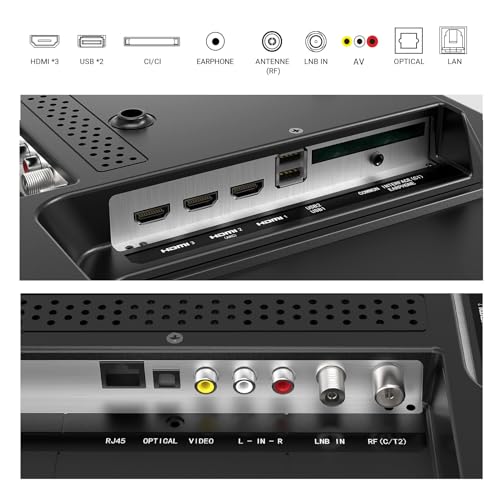 RCA VRS32HQ1 Smart TV 32 Pouces (80 cm) WiFi VIDAA Connectée Téléviseurs sans Bord avec Triple Tuner(DVB-C/S2/-T2), Molotov, Netflix, Prime Video, Disney+, Youtube - 2024 – Image 8