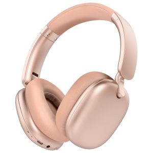 RORSOU Casque Audio C6 à réduction Active du Bruit, Casque Bluetooth Supra-auriculaire sans Fil, Design Pliable léger, Oreillettes Confortables avec Basses Profondes, avec Micro Rose Gold