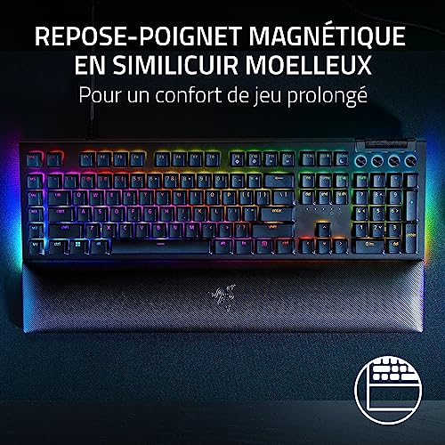Razer BlackWidow V4 - Clavier Gaming Mécanique Chroma RGB - Snap Tap - Switches Mécaniques Verts (6 Touches Macros Dédiées, Touches ABS à Double Injection) Clavier AZERTY | Noir – Image 7