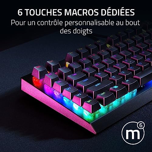 Razer BlackWidow V4 X - Clavier Gaming Mécanique Chroma RGB (Switchs Mécaniques Verts, 6 Touches Macros Dédiées, Touches ABS à Double Injection) AZERTY FR-Layout | Noir – Image 6