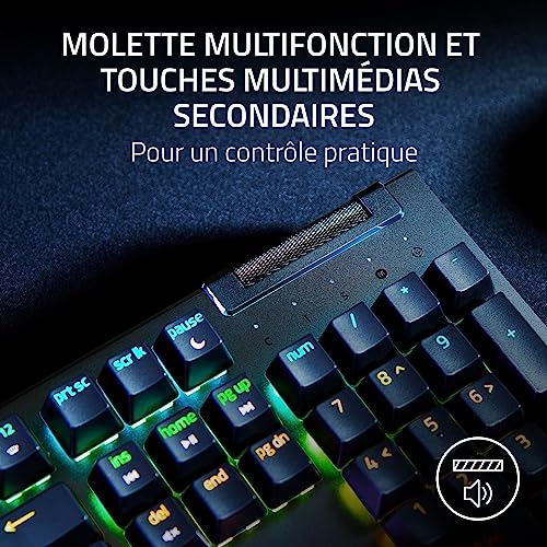 Razer BlackWidow V4 X - Clavier Gaming Mécanique Chroma RGB (Switchs Mécaniques Verts, 6 Touches Macros Dédiées, Touches ABS à Double Injection) AZERTY FR-Layout | Noir – Image 7