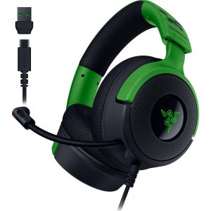 Razer Kraken V4 X Minecraft Edition - Casque de Jeu PC USB Filaire (Drivers Triforce 40mm, Micro cardioïde rétractable, Son Surround, Chroma RGB, pour PC et Console Via USB-C) Minecraft