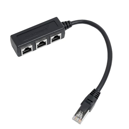 Repartiteur RJ45 pour Câble Ethernet - 1 Mâle vers 3 Femelles, Adaptateur Réseau Cat5, Cat5e, Cat6, Cat7 (Partage Une Ligne Ethernet, mais ne Prend Pas en Charge Les connexions simultanées) – Image 2