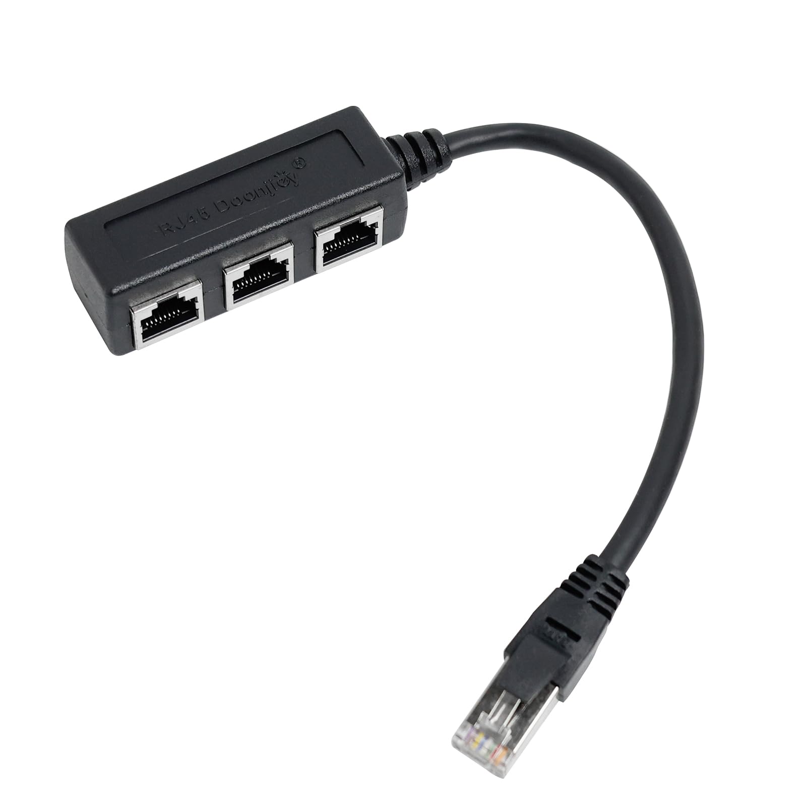 Repartiteur RJ45 pour Câble Ethernet - 1 Mâle vers 3 Femelles, Adaptateur Réseau Cat5, Cat5e, Cat6, Cat7 (Partage Une Ligne Ethernet, mais ne Prend Pas en Charge Les connexions simultanées)