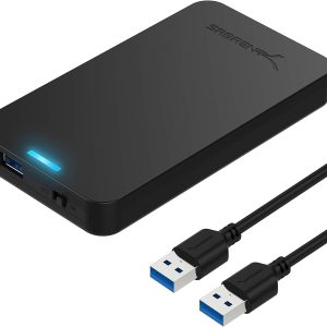 SABRENT Boitier Disque Dur 2.5, Rapide 5Gbps Boitier SSD Externe pour HDD 2,5" Pouces, Adaptateur SSD vers USB 3.0, Lecteur Disque Dur, sans Outils, Supporte UASP, câble USB Inclus (EC-UASP)