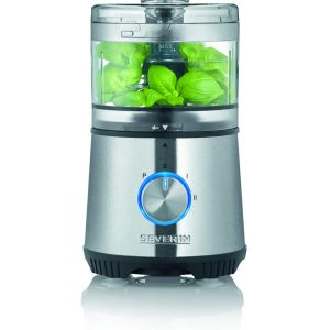 SEVERIN Hachoir multifonction, Avec disque émulsifiant, 400 W, KM 3865, Argent/Noir, 34.50