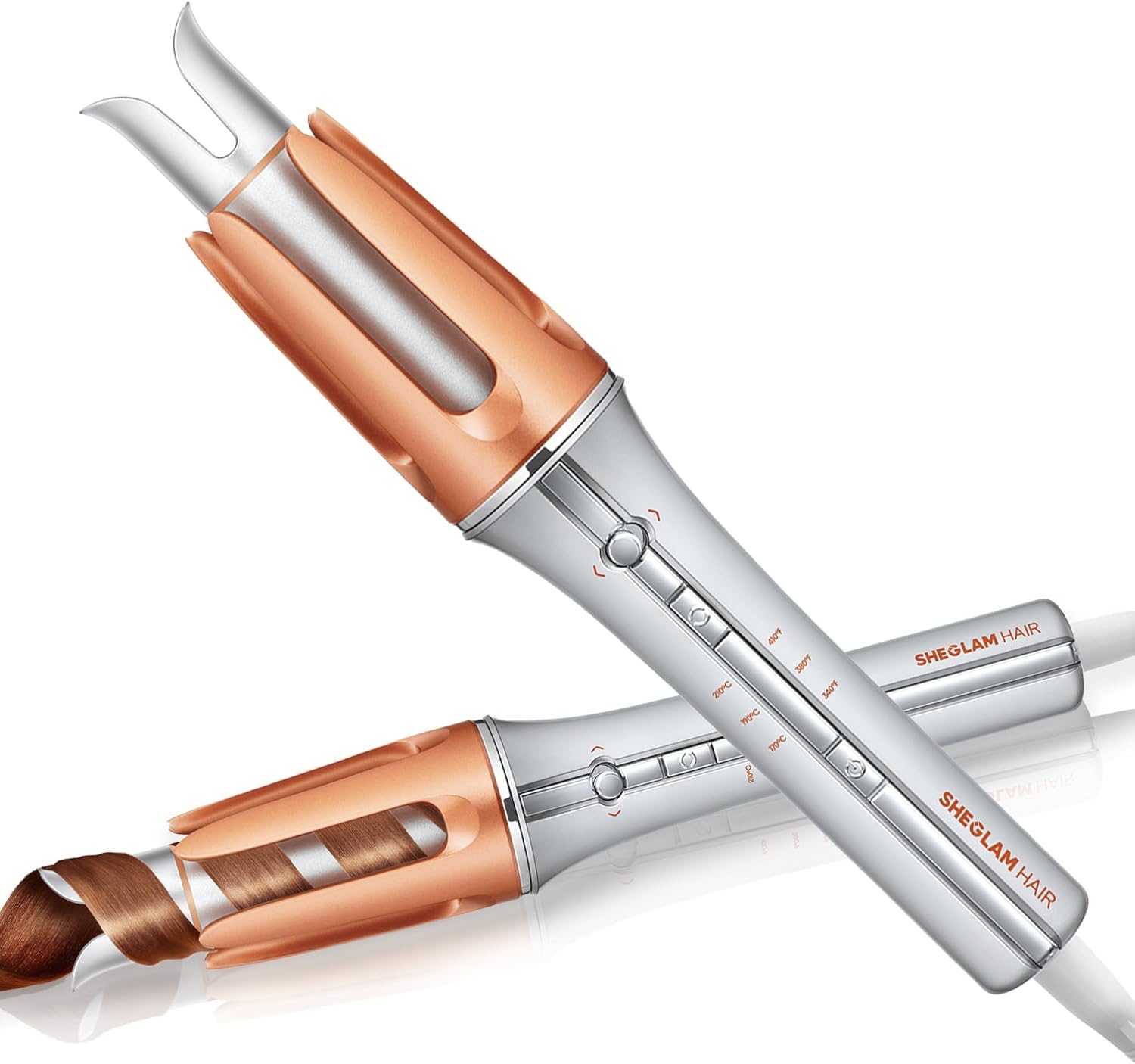 SHEGLAM It-Curl Fer à boucler automatique avec revêtement en céramique, 3 niveaux de température (170-210°C), enrouleur instantané pour boucles (32mm)