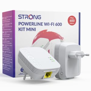 STRONG - Powerline 600 Kit Mini - Duo Prises CPL - Kit CPL - 600 Mbps - Compatible Toute Box/Routeur - 1 Port Ethernet - Installation Rapide Plug & Play - Accès Internet Haut Débit Partout - Blanc