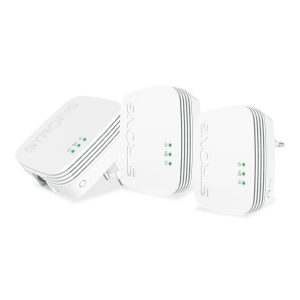 STRONG - Powerline 600 Kit Mini - Trio Prises CPL - Kit CPL - 600 Mbps - Compatible Toute Box/Routeur - 1 Port Ethernet - Installation Rapide Plug & Play - Accès Internet Haut Débit Partout - Blanc