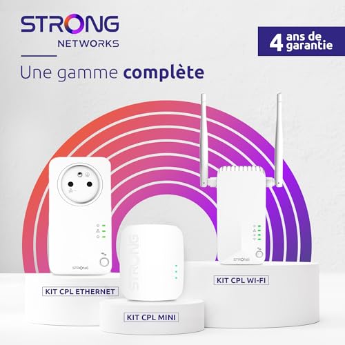 STRONG - Powerline 600 Kit - Trio Prises CPL - Kit CPL - 600 Mbps - Compatible Toute Box/Routeur - 1 Port Ethernet + Prise Filtrée - Installation Rapide - Accès Internet Haut Débit PL600TRIFRV2 – Image 6