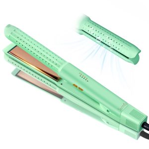 SUNMAY Bliz Airflow Lisseur Boucleur a Cheveux 2 en 1, Fer à Lisser et Boucler avec Ions Négatifs et Flux d'Air 360° – Plaques en Alliage de Titane, Protection Anti-Brûlure, Double Tension