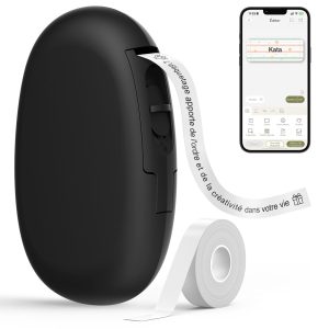SUPVAN E10 Etiqueteuse inclut Étiquettes Autocollantes Imperméables, Smart App avec 40+ Polices, 150+ Modèles et 700+ Icônes, Idéale pour la Maison, la Cuisine, l'école, l'organisation et Le Bureau