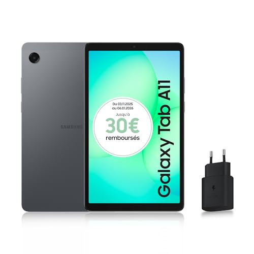 Samsung Galaxy Tab A11 8.7" WiFi 64 Go, Tablette Android, RAM 4 Go, Son 3D, Gris, Chargeur Secteur Rapide 25W Inclus, Version FR – Image 2