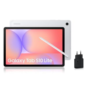 Samsung Galaxy Tab S10 Lite, 10.9", Wi-FI, 128Go, Tablette Android, S Pen Inclus, Argent, Chargeur Secteur Rapide 25W Inclus, Version FR