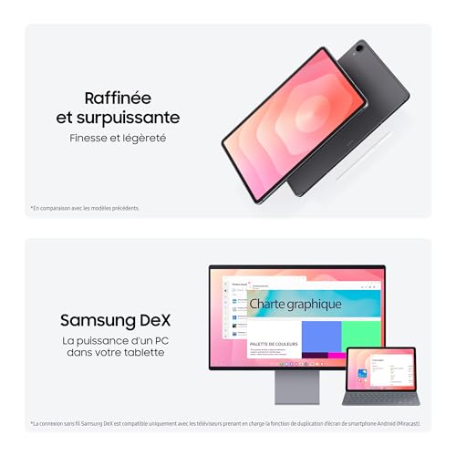 Samsung Galaxy Tab S11 11'' WiFi 128 Go, Tablette Android avec Galaxy AI, Dex, Gris, S Pen et Chargeur Secteur Rapide 25W Inclus, Version FR – Image 4