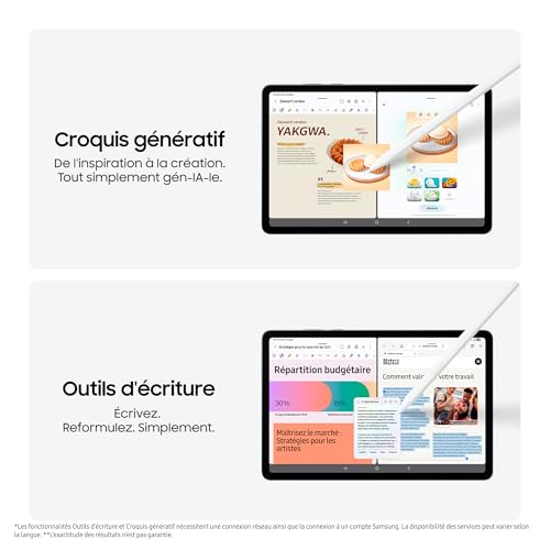 Samsung Galaxy Tab S11 11'' WiFi 128 Go, Tablette Android avec Galaxy AI, Dex, Gris, S Pen et Chargeur Secteur Rapide 25W Inclus, Version FR – Image 5