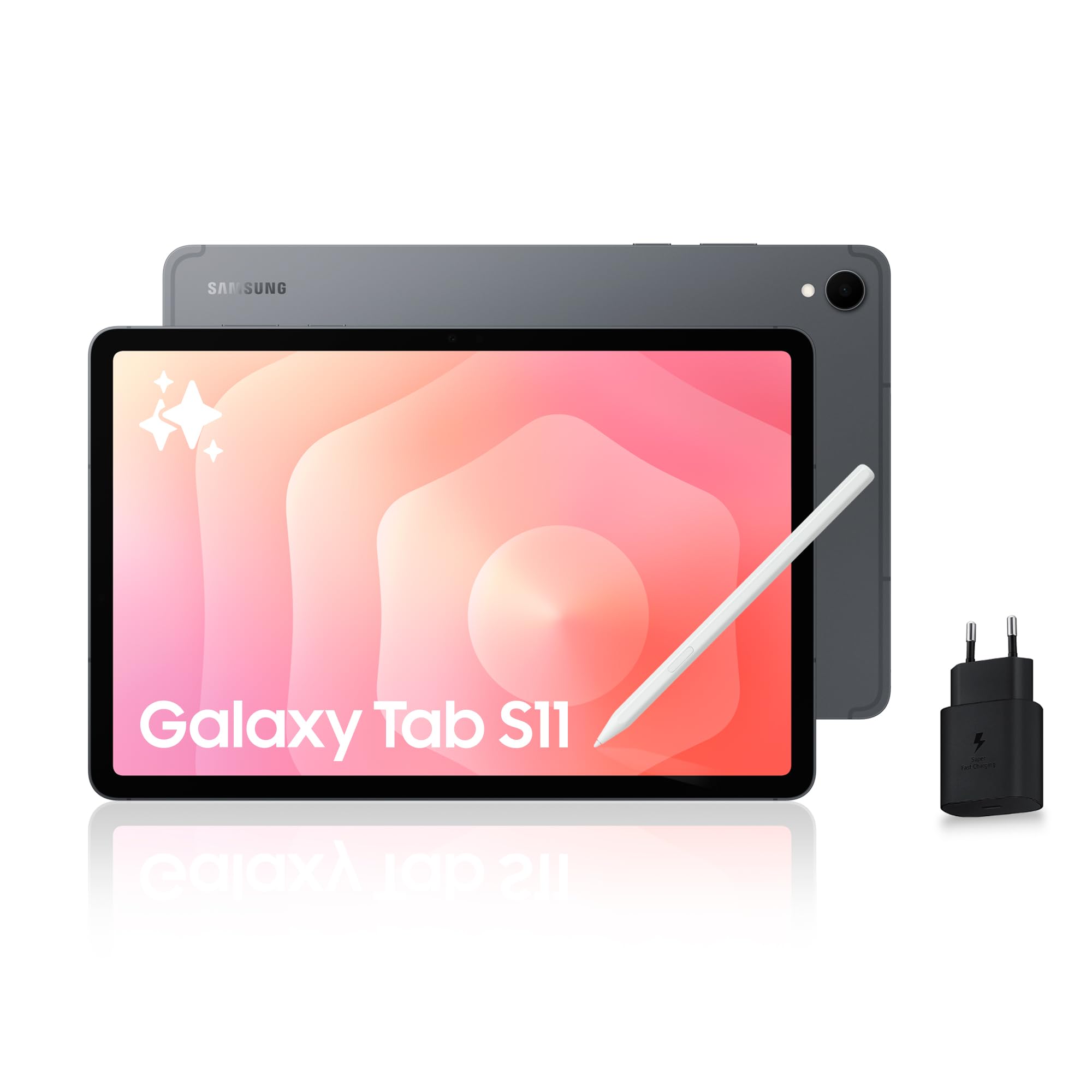 Samsung Galaxy Tab S11 11'' WiFi 128 Go, Tablette Android avec Galaxy AI, Dex, Gris, S Pen et Chargeur Secteur Rapide 25W Inclus, Version FR